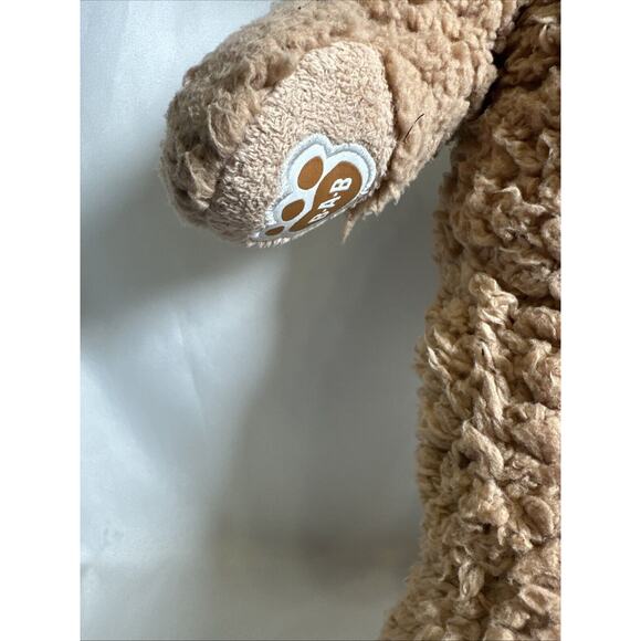 Build a Bear Timeless Teddy Plush Tan Brown Red Paws 2019 Version Stuffed Animal - Picture 3 of 7